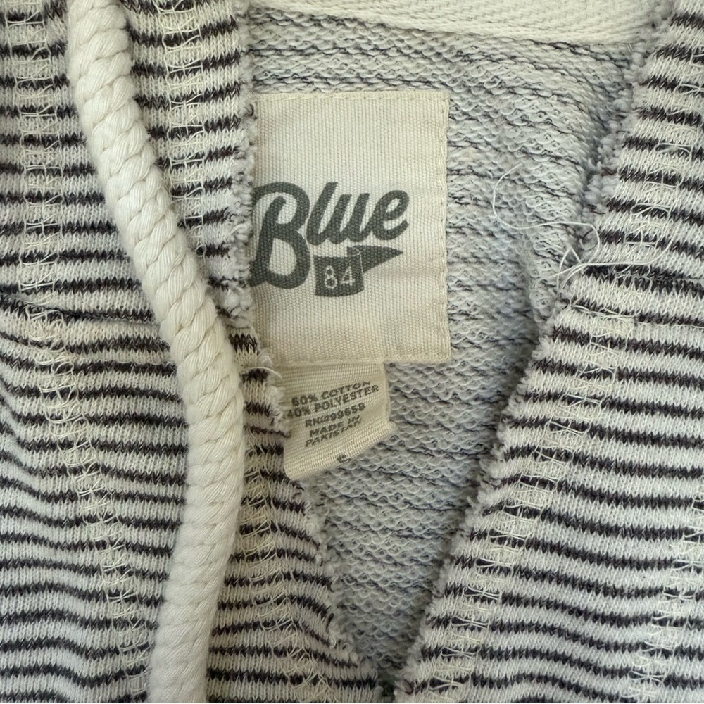 Blue 84 Wells Beach Maine Pullover Sweater/Sweatshirt Striped Nautical Size S - Picture 5 of 8